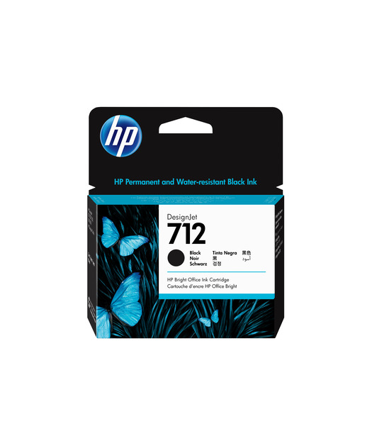HP 3ED71A 712 80-ml Black DesignJet Ink