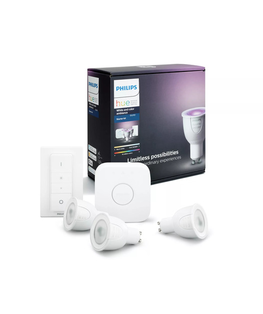 Philips Hue Renkli Akıllı Spot Başlangıç Seti 3'lü Kumandalı GU10