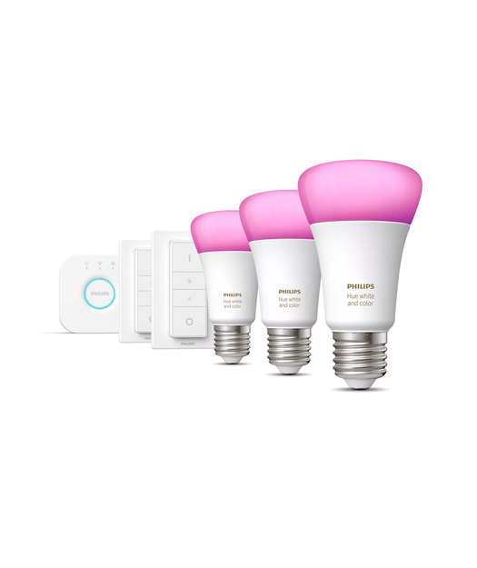 Philips Hue Renkli Akıllı Başlangıç Seti 3'lü 2* Kumandalı E27 Bluetooth Özellikli