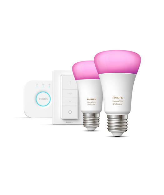 Philips Hue Renkli Akıllı Başlangıç Seti 2'li Kumandalı E27 Bluetooth Özellikli