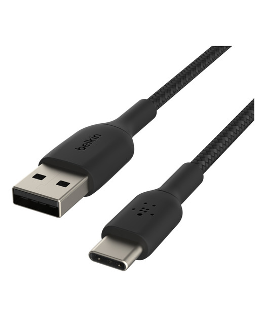 Belkin CAB002 15W Type-C Örgülü Data & Hızlı Şarj Kablo 1m Siyah