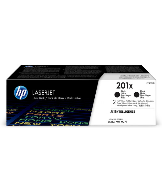 HP CF400XD 2'li paket Yüksek Kapasiteli Black Toner Kartuş (201X )