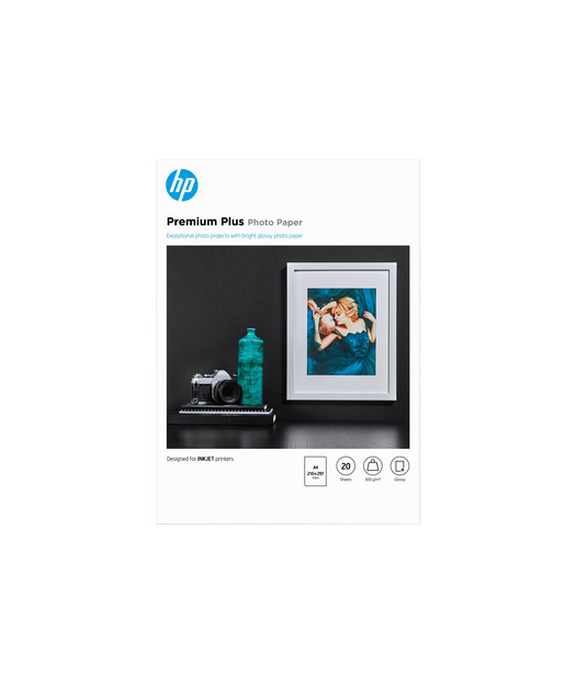 HP CR672A Premium Plus Parlak Fotoğraf Kağıdı, 20 yaprak/A4/210 x 297 mm