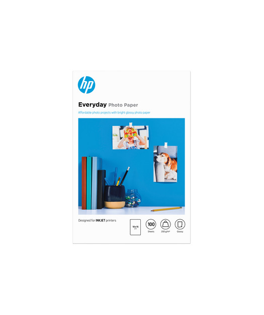 HP CR757A Günlük Parlak Fotoğraf Kağıdı, 100 yaprak/10 x 15 cm