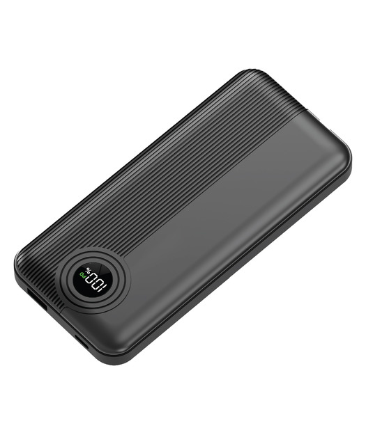 Dexim W3 10.000mAh Type C+Lightning Entegre Kablolu Led Göstergeli Powerbank - Siyah