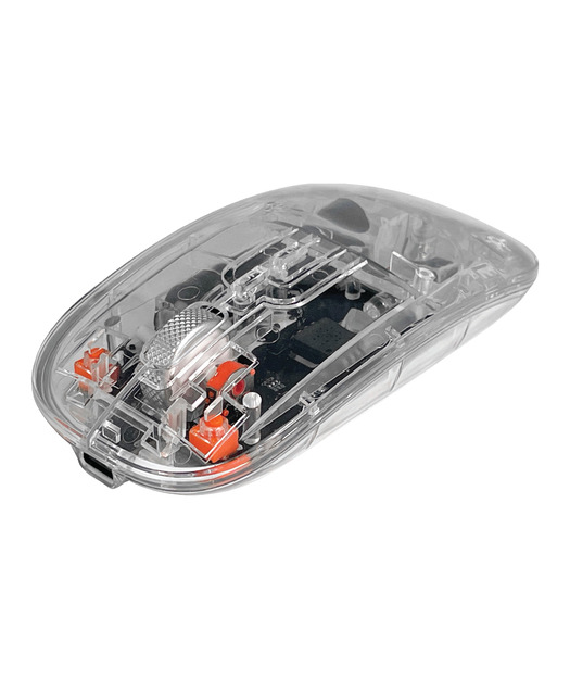 Dexim MW-002RT 2.4Ghz & Bluetooth Kablosuz Şarj Edilebilir Şeffaf Sessiz Mouse