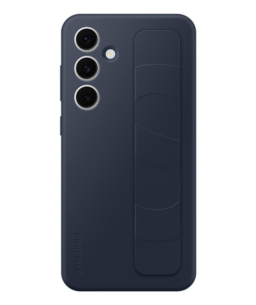 Samsung Galaxy S24FE Kordonlu & Standlı Silikon Kılıf - Lacivert