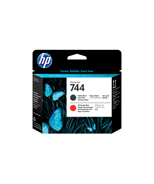 HP F9J88A Matte Black/Red Baskı Kafası (744)
