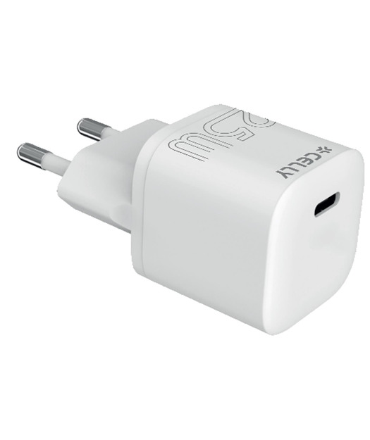 Celly Ultracompact TC 1USBC 25W Duvar Şarjı Beyaz
