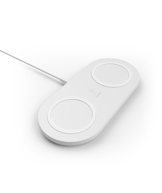 Belkin 10W İkili Hızlı Kablosuz Şarj Cihazı-Beyaz